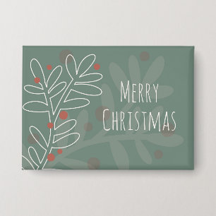 Badge Joyeux Noël gui vert
