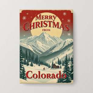 Badge Joyeux Noël vintage du Colorado