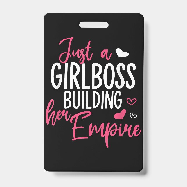 Badge Juste une fille patronne construisant son empire f (Avant)