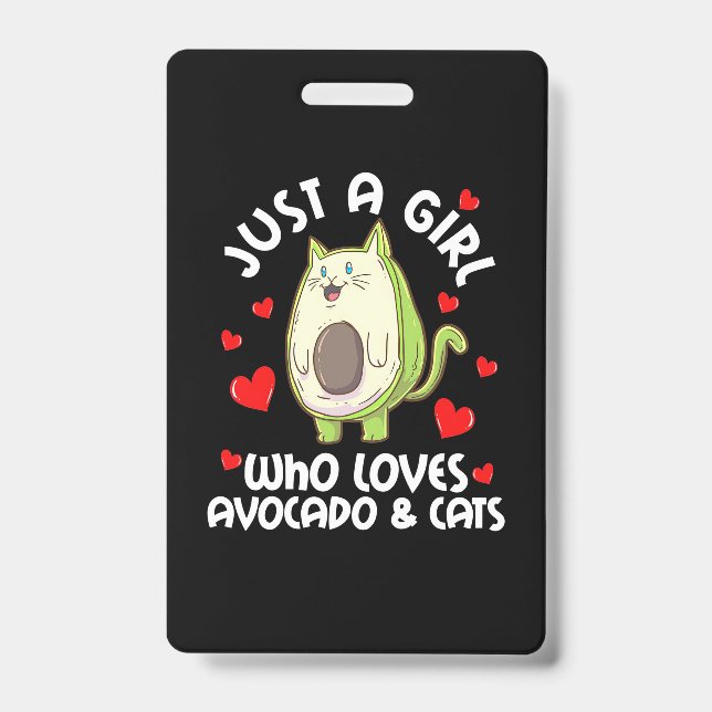 Badge Juste Une Fille Qui Aime L'avocat Et Les Chats (Avant)
