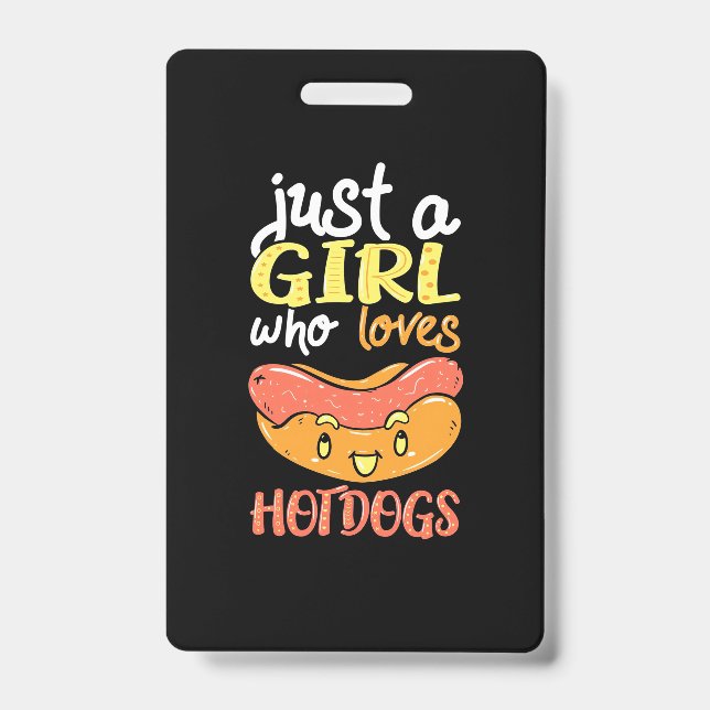 Badge Juste Une Fille Qui Aime Le Chien Dachshund (Avant)