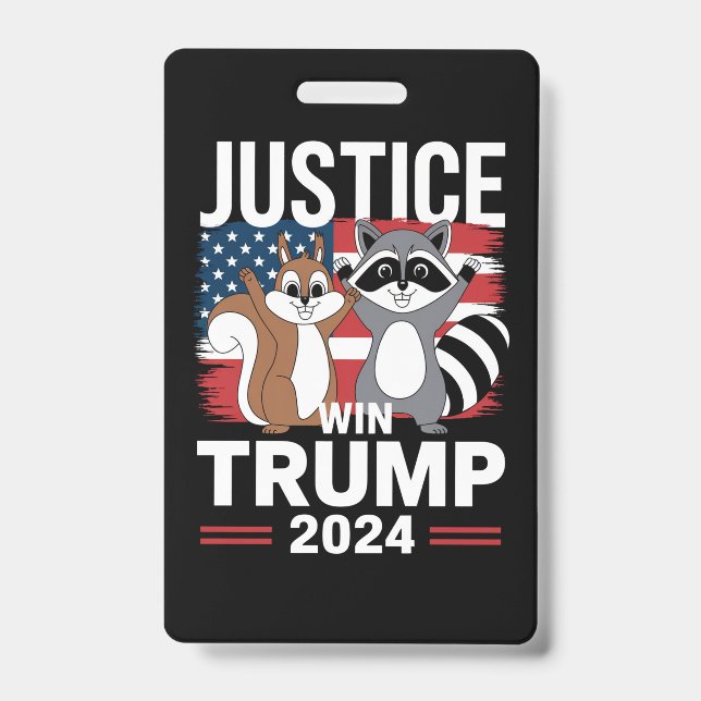 Badge Justice Pour Peanut Win Trump 2024 (Avant)
