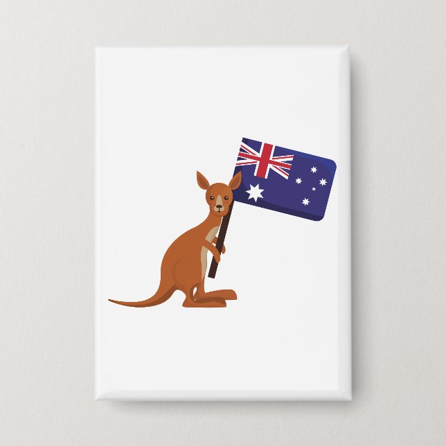 Badge kangourou drapeau australie (Recto)