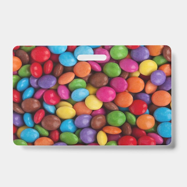 Badge kawaii sucreries mignonnes couleurs arc-en-ciel ch (Face)