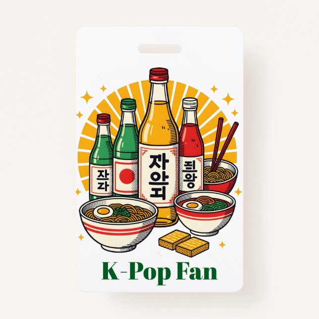Badge Korean Pop Culture Chest Print (Devant)
