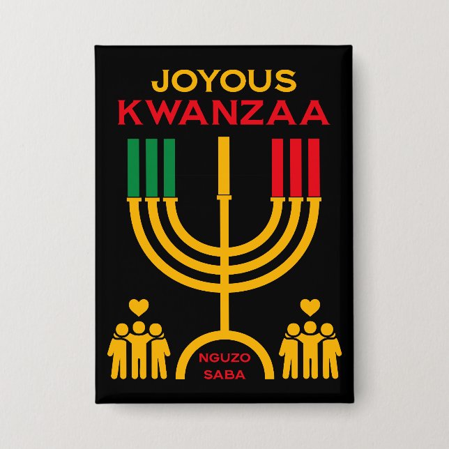 Badge Kwanzaa joyeux (Recto)