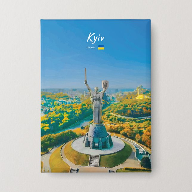 Badge Kyiv, Ukraine - Monument de la mère Ukraine (Recto)