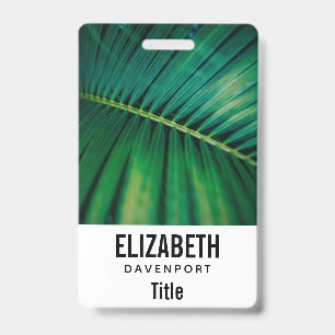 Badge La Feuille verte Forêt tropicale Nature Photo