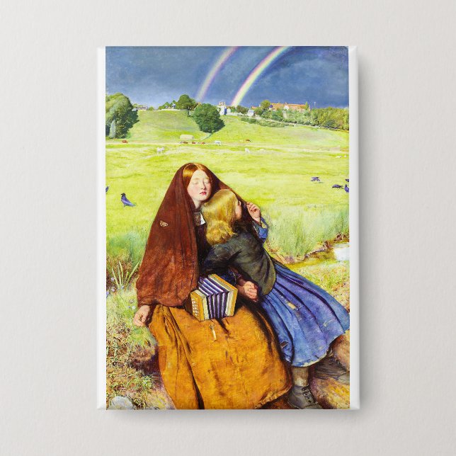 Badge La fille aveugle par John Everett Millais (Recto)