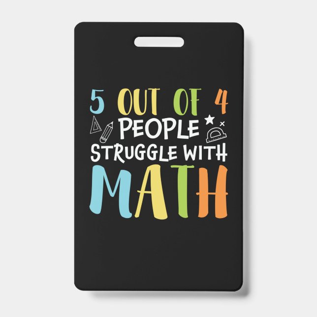 Badge La lutte des professeurs de mathématiques avec les (Avant)
