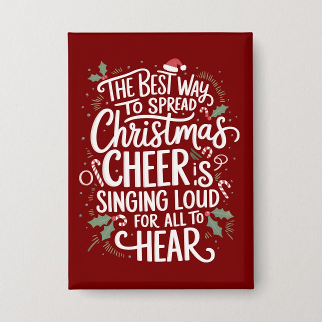 Badge La Meilleure Façon De Diffuser Les Fêtes De Noël (Recto)