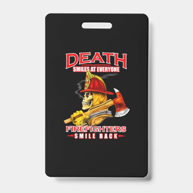 Badge La mort sourit à tous les pompiers (Avant)