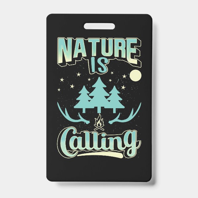 Badge La Randonnée Appelle La Nature (Avant)