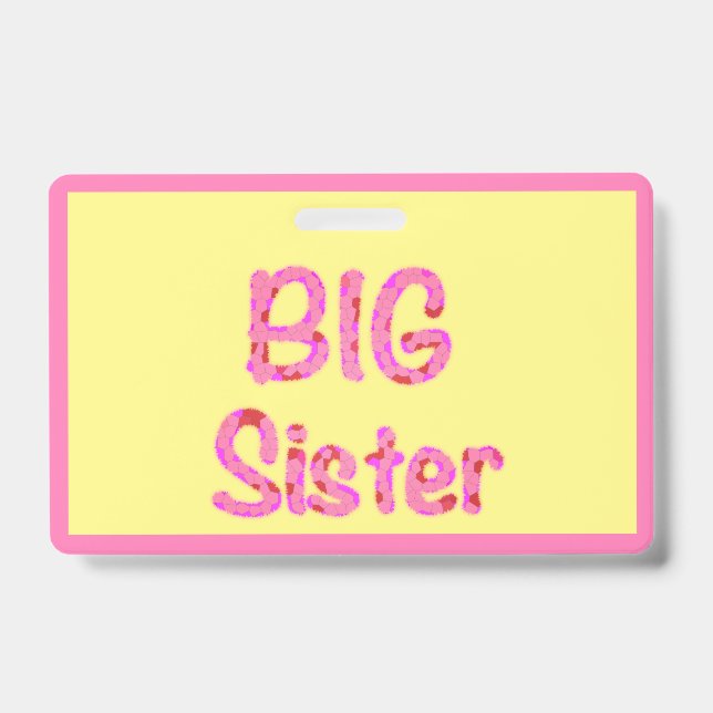 Badge La typographie des grandes soeurs (Avant)