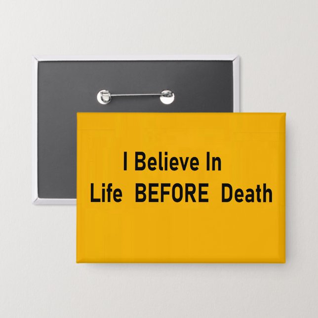Badge La vie avant la mort (Recto/Verso)
