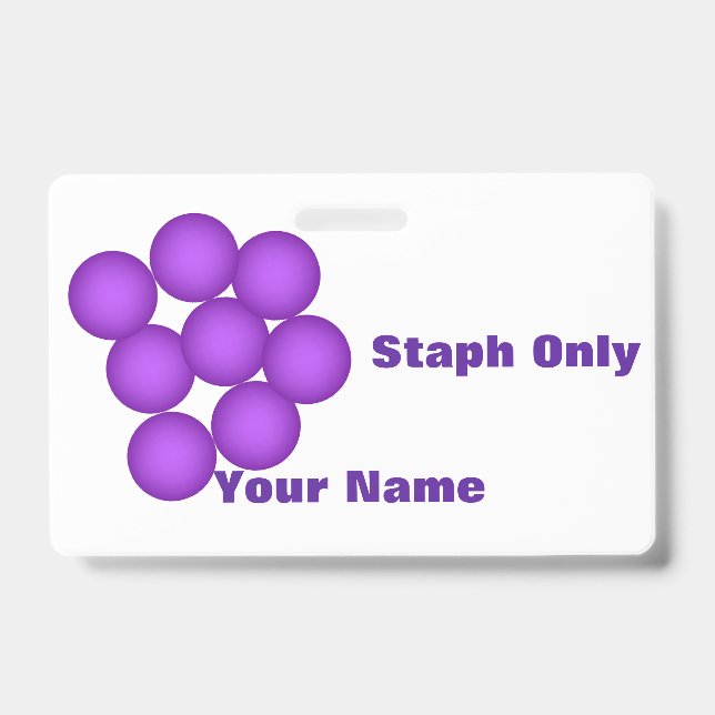 Badge Laboratoire de microbiologie Staph uniquement (Avant)