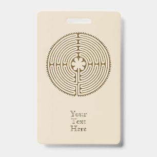 Badge Labyrinthe de Chartres - Symbole Spirituel Antique