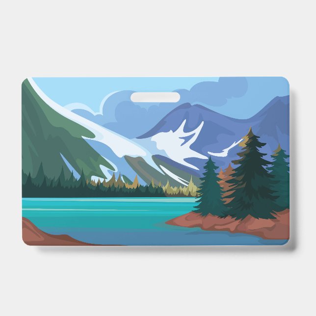 Badge Lac turquoise (Avant)
