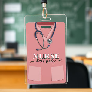 Badge Laisse-passer de salle pour infirmière en blouse r