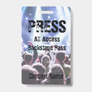 Badge Laisser passer pour les coulisses de l'événement d