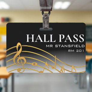 Badge Laissez-passer de salle de classe d'école de profe