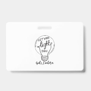 Badge Laissez Votre Lumière Briller avec les Lanternes d
