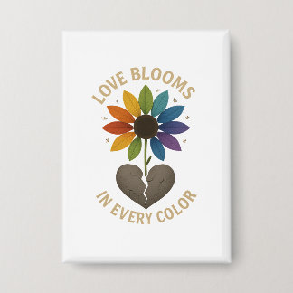 Badge L'amour fleurit dans chaque couleur