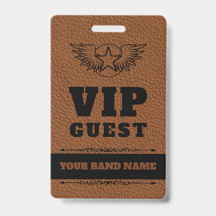 Badge Lanière personnalisée Rock Country VIP Passe Backs