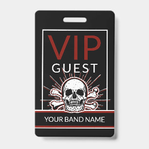 Badge Lanière personnalisée Rock Skull Pass VIP Backstag