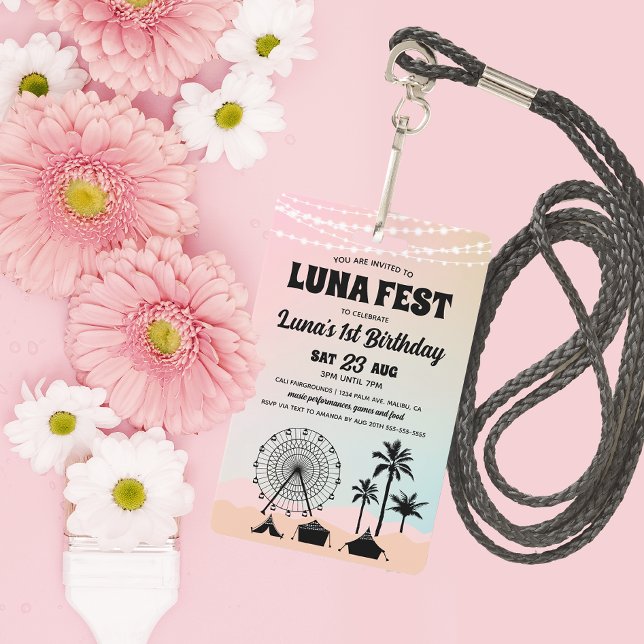 Badge Lanyard d'invitation d'anniversaire au Festival de (Créateur téléchargé)