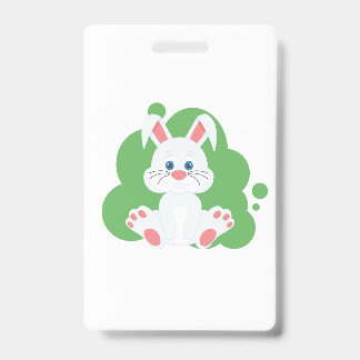 Badge Lapin de dessin animé splash