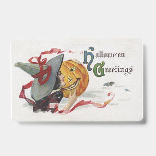 Badge Le Baiser de la Sorcière : un Citrouille d'Hallowe