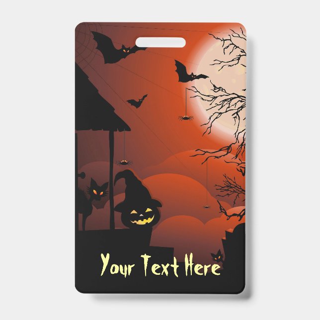 Badge Le cauchemar de la lune sanglante d'Halloween (Avant)