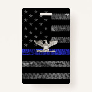 Badge Le colonel Thin Blue Line Distresse