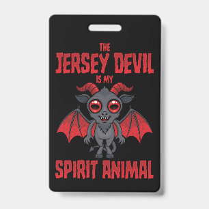 Badge Le Diable du New Jersey est mon animal spirituel