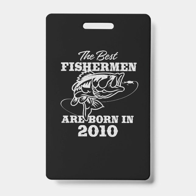 Badge Le meilleur cadeau d'anniversaire pour Pêcheur pêc (Avant)
