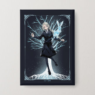 Badge Le Patronus lapin d'Anime Luna Lovegood