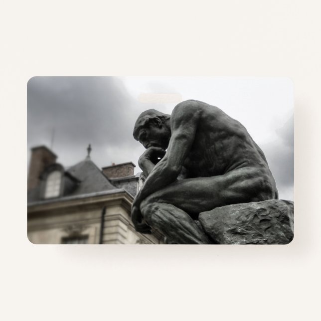 Badge Le penseur Rodin Paris Sculpture (Devant)
