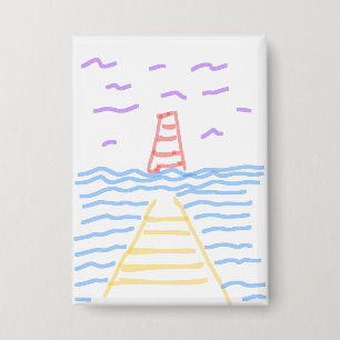 Badge Le phare et la jetée