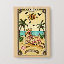 Le Soleil Brûlé | Bouton de Tarot Drôle Cad