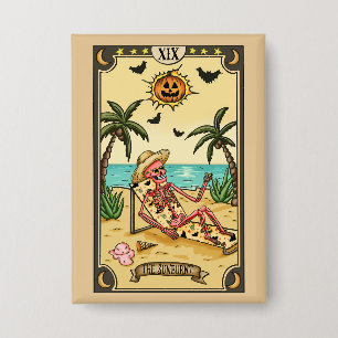 Badge Le Soleil Brûlé Bouton de Tarot Drôle Cad