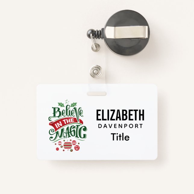 Badge Le Typographe du Magic Christmas (Back with Retractable)