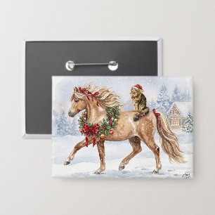 Badge L'équipe de Noël - Maggie et Nari