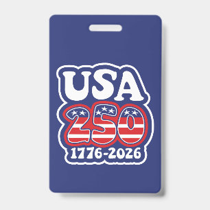 Badge Les 250 ans d'Amérique - Groovy USA 250