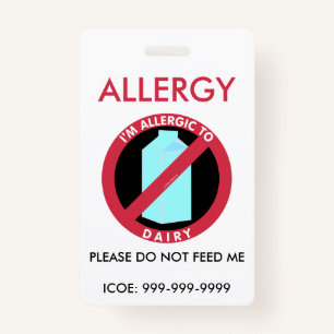 Badge Les enfants ont personnalisé l'urgence d'allergie