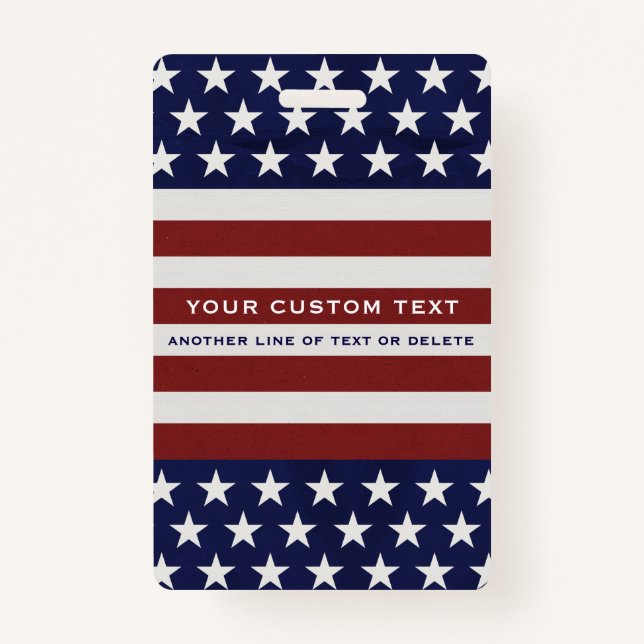 Badge Les Etats-Unis drapeau américain coutume (Devant)