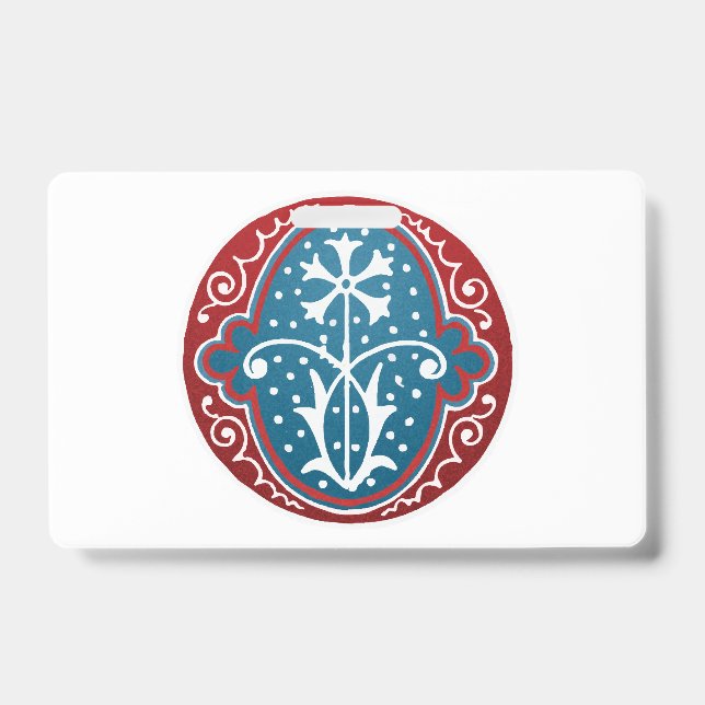 Badge Lettre "O" Broderie Élégante (Avant)