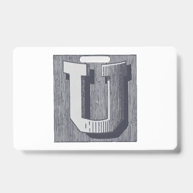 Badge Lettre "U" brodée élégante (Avant)