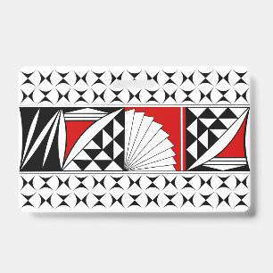 Badge Levée de soleil amérindienne du sud-ouest en rouge