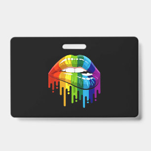 Badge LGBT Arc-en-ciel Lip Gay Pride